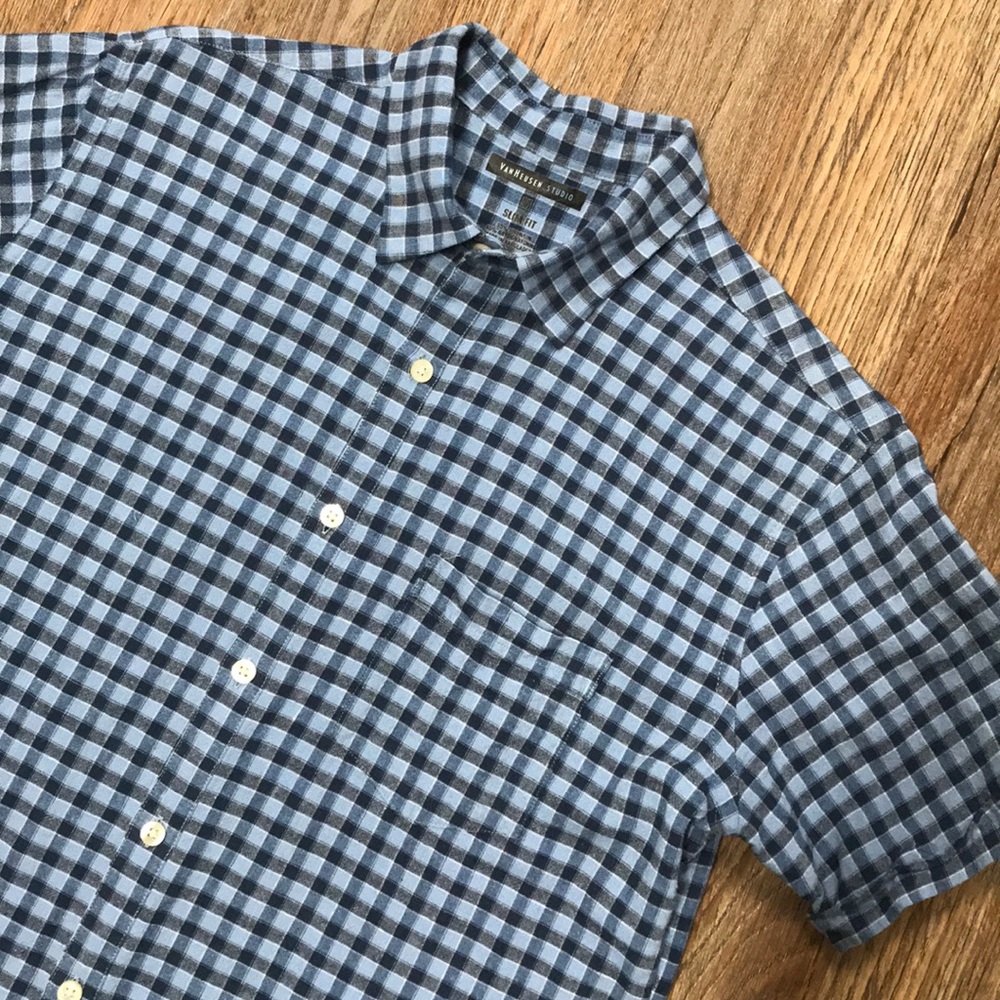 2/$16 Van Heusen Slim Fit Short Sleeve Linen Shirt
